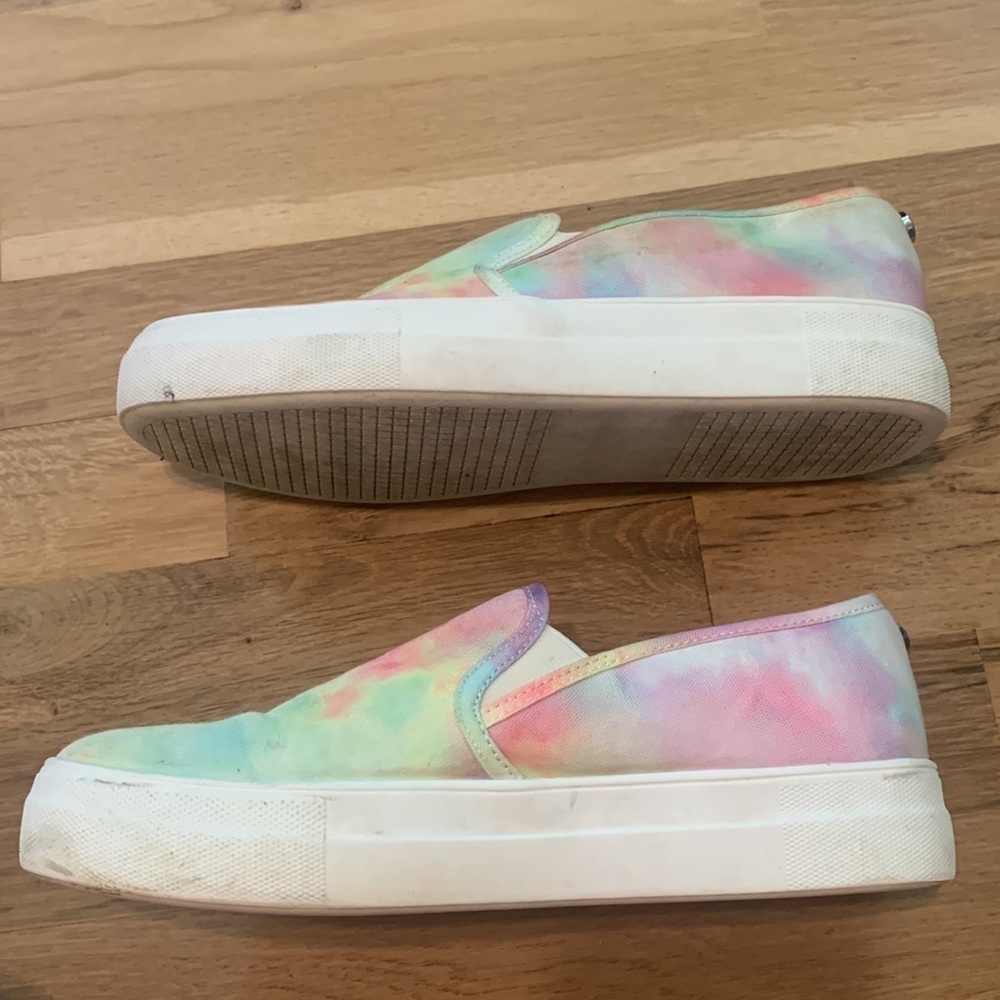 STEVE Madden Toshe Rainbow Tie Dye Canvas Slip-On Sneakers Women’s 7.5 - Picture 7 of 12